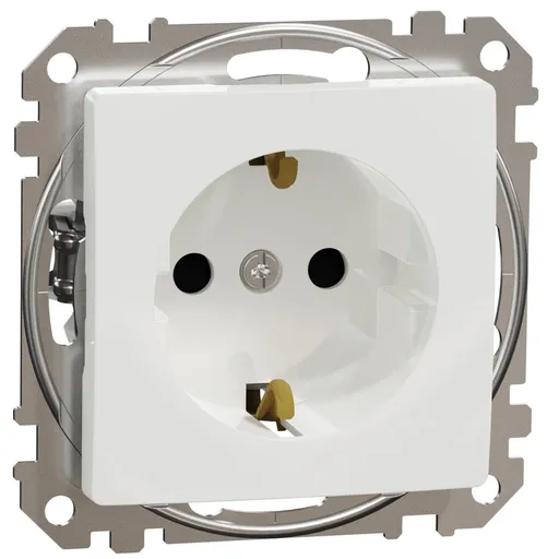 Priza 2P+E cu obturatoare Schneider Sedna Design SDD111021, alb