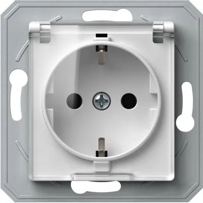 Ekonomik Priza SCHUKO cu cap. 1P 16A ST IP20 Alb, TEM Modul TEM-VE11PTXO-U