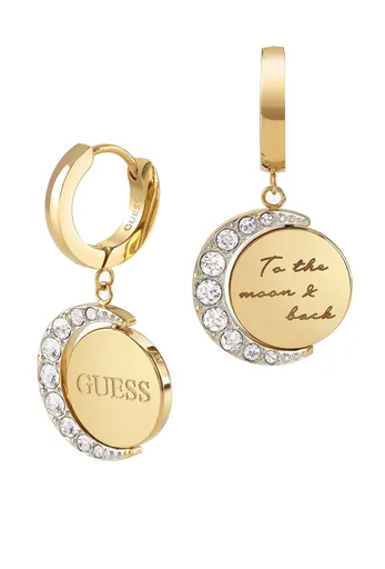 Guess Cercei rotunzi placați cu aur cu pandantive Moon Phases JUBE01192JWYG