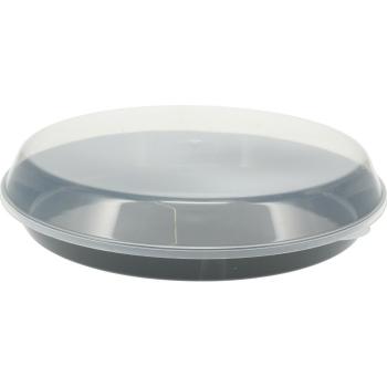 Castron de servit din plastic EH cu capac 35,5 x8,5 cm, negru, negru
