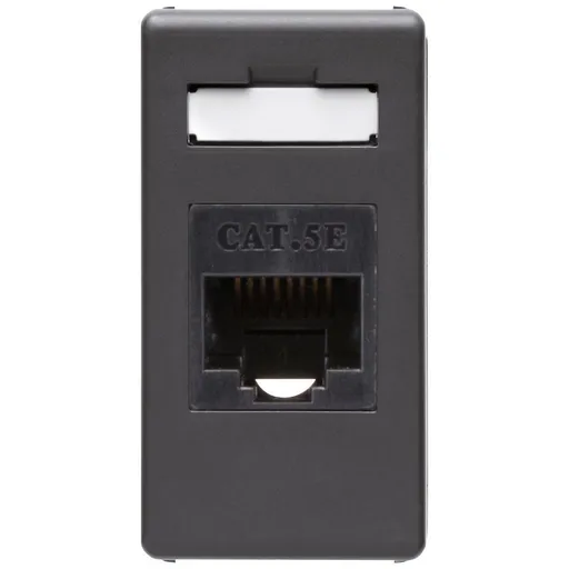 Priza date RJ45 Cat5e UTP 1 modul Gewiss System GW21271, negru