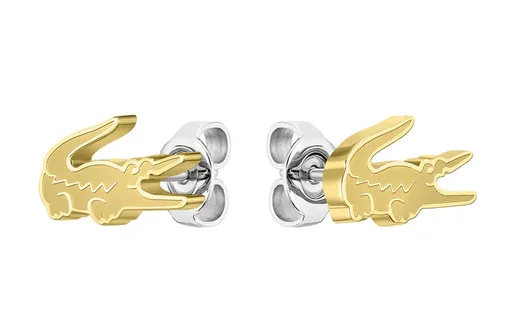 Lacoste Cercei originali placați cu aur Crocodile 2040051