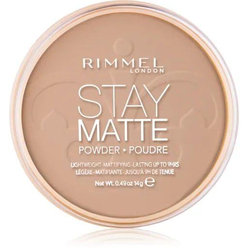 Rimmel Stay Matte pudră culoare 010 Warm Honey 14 g
