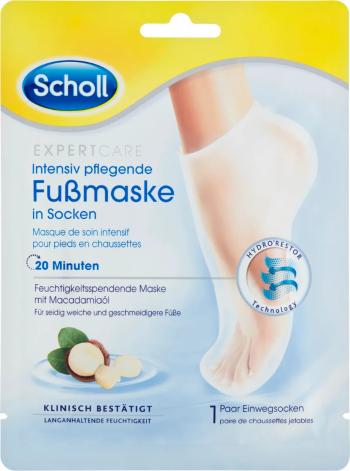 Scholl Mască hrănitoare pentru picioare cu ulei de macadamia Expert Care (Foot Mask) 1 pereche