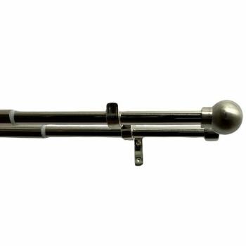 Set cortină dublă extensibilă. Ball 16/19 mm dinoțel inoxidabil, 200 - 350 cm, fără inele, 200 - 350 cm