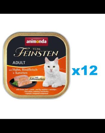 ANIMONDA Vom Feinsten hrana pisica, cu pui, vita, morcovi 12x100 g