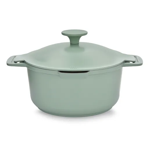 Oala cu capac Fern, Ambition, 20 cm, 2.6 L, aluminiu, verde/negru