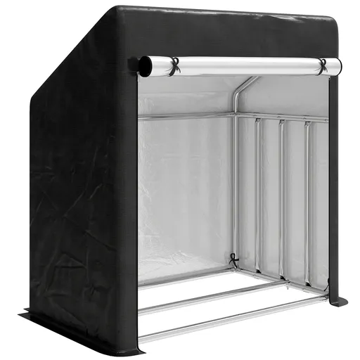 Outsunny Suport de Lemne de Exterior din Oțel cu Acoperire Impermeabilă 100x60x110 cm | Aosom Romania