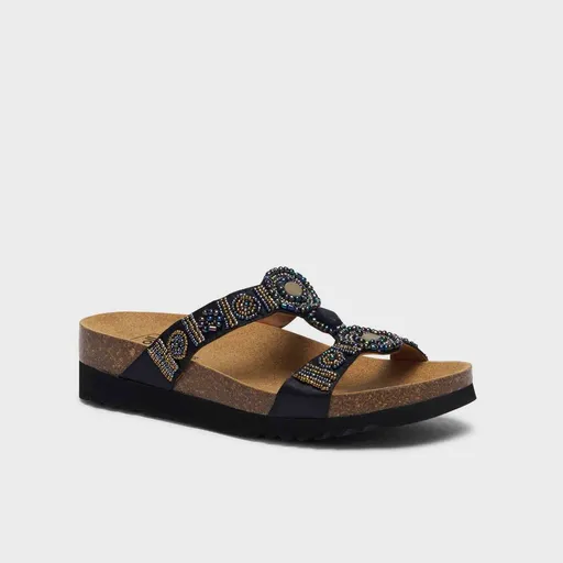 Papuci Scholl New Bogotà Wedge negri, mărimea 40, negru, 40 EU
