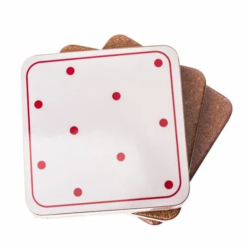 Suport pahar Buine alb, 10 x 10 cm, set 6 buc.