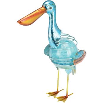 Decorațiune solară pentru exterior Pelican, 24 x13 x în.33,5 cm, albastru deschis