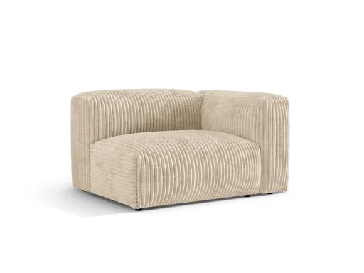 Modul dreapta pentru canapea, 1 loc, Martina-212, Micadoni Home, 121x106x75 cm, velur, bej deschis