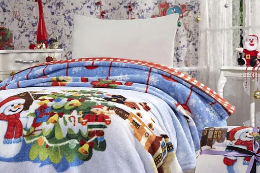 Patura Single, L'essentiel Maison, Amour, Poliester, Roșu / Alb / Albastru / Verde