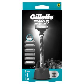 Gillette Aparat de ras Mach3 Charcoal + 6 capete
