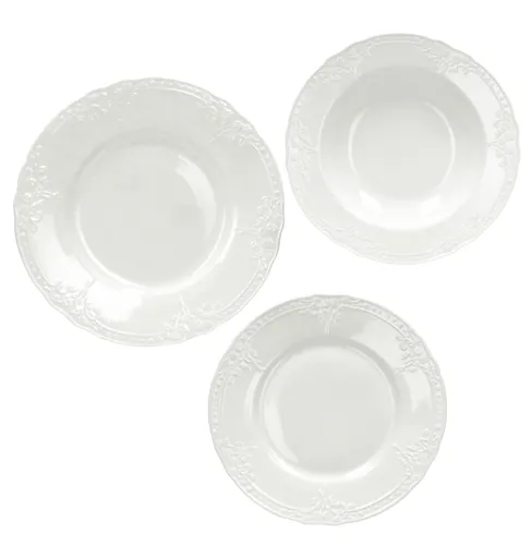 Serviciu de masa 18 piese, Ricordi, Brandani, portelan New Bone China