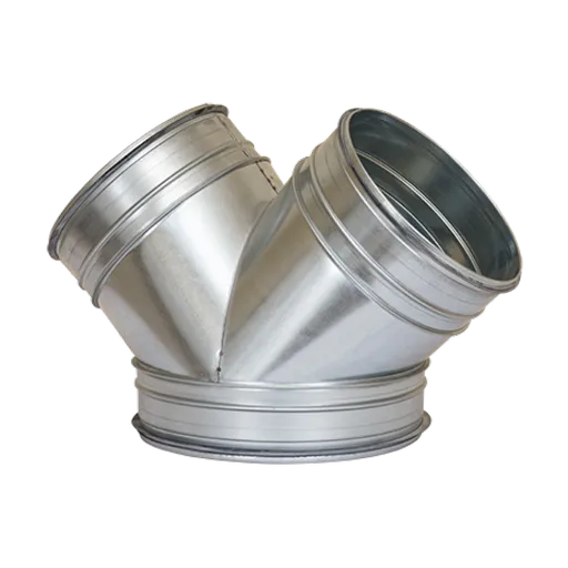 Piesa speciala, tip Y, diametru Ø100,tabla de otel zincata, cu garnitura de etansare