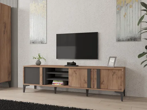 Comoda TV, Hanah Home, Mengü, 180x50x40 cm, Atlantic / Antracit