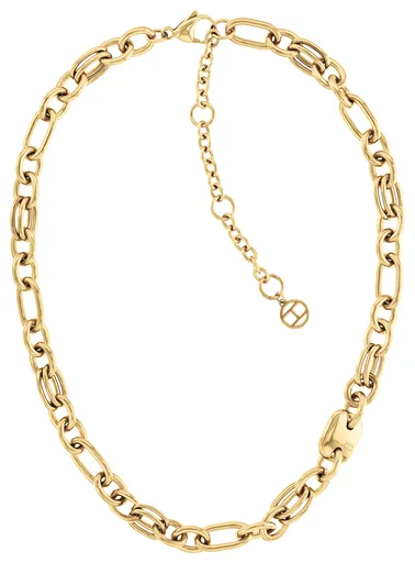 Tommy Hilfiger Colier masiv din oțel placat cu aur Contrast Link Chain 2780784