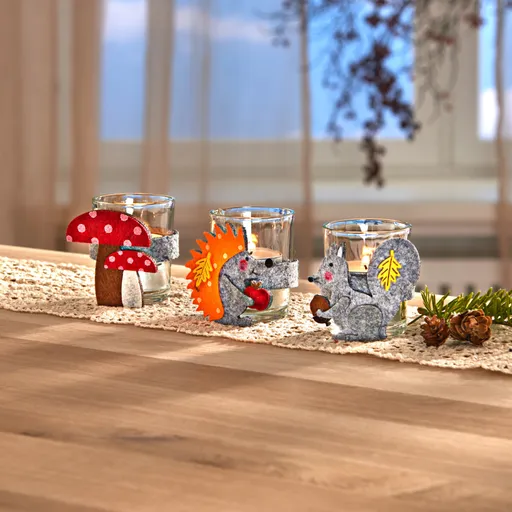 Suport pentru ceai. Lumânare Mesageri de toamnă