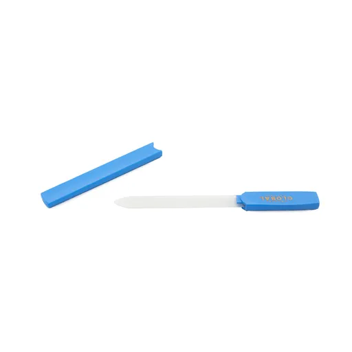 Pila unghii din sticla Global Fahion, albastra