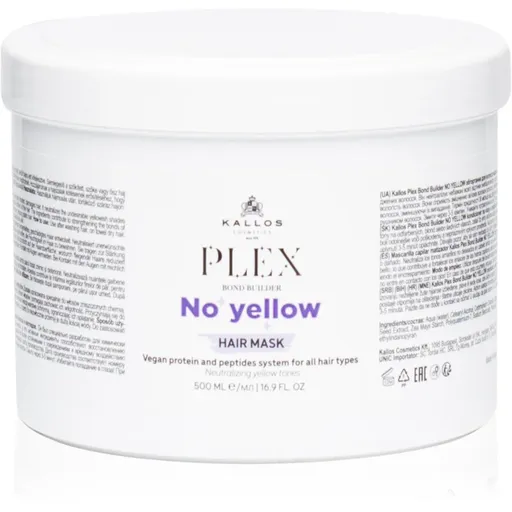 Kallos Plex No Yellow Masca de par neutralizeaza tonurile de galben 500 ml