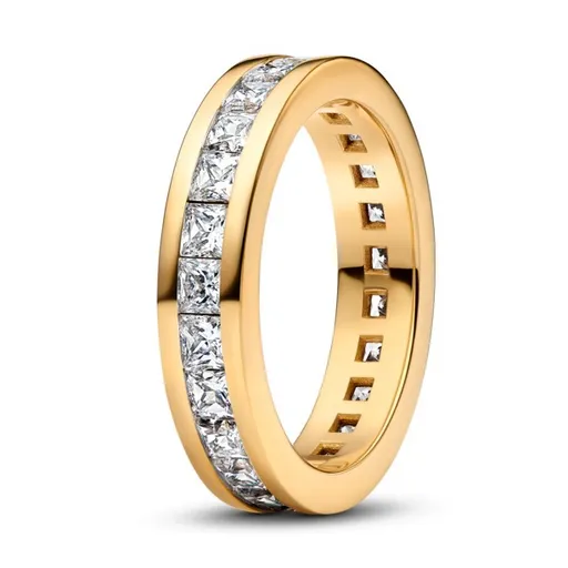Pandora Inel placat cu aur strălucitor Inelul eternității Shine 163797C01 56 mm