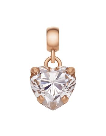 Daniel Wellington Pandantiv placat cu aur, decorat cu o inimă transparentă Charms DW00400424