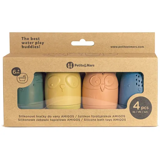 Petite&Mars Amigos jucărie pentru apă 6 m+ 4 buc