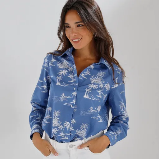 Cămașă cu mânecă lungă, cu imprimeu