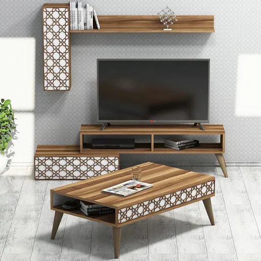 Set mobilier living, Hanah Home, Planet, Nuc/Alb