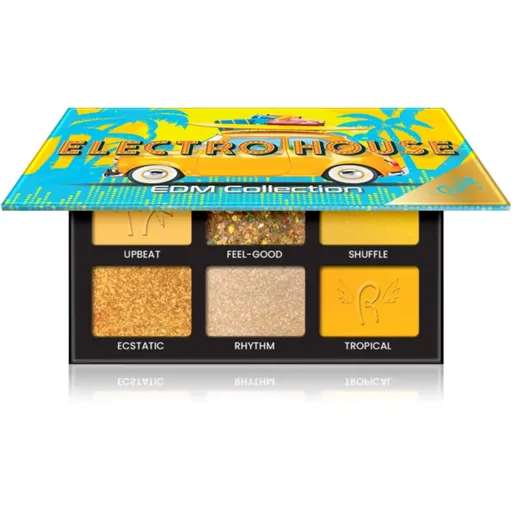 Rude Cosmetics EDM Collection paletă cu farduri de ochi culoare Electro House 6 g