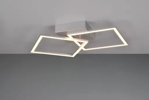 Plafoniera Trail, RL, 44.5x39.5x6.9 cm, 20W, 1x SMD, metal, gri