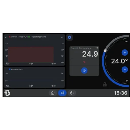 Display smart cu intrerupator integrat Shelly Wall display X 2 Negru, ecran 6.95" , integrare nativa home assistant - Shelly 3800238072315