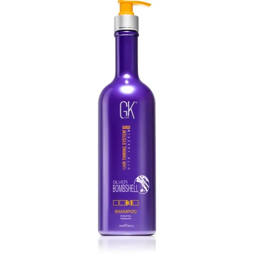GK Hair Silver Bombshell șampon pentru păr blond neutralizarea subtonurilor de alamă 710 ml