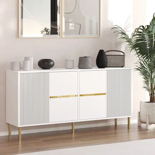 Consola, Hanah Home, Nedara, 150x75x36 cm, Alb