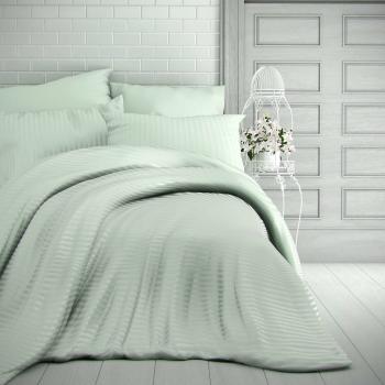 Lenjerie pat satin Stripe mentol, 240 x 200 cm, 2 buc. 70 x 90 cm, verde, 240 x 200 cm, 2 buc. 70 x 90 cm