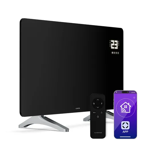 Klarstein Panou infraroșu Wonderglass | 480 W | 7 - 14 m² | Design modern din sticlă | 90 cm x 58 cm