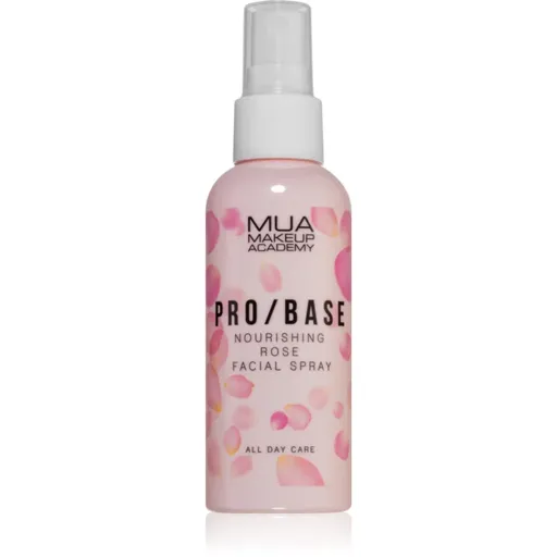 MUA Makeup Academy PRO/BASE Rose Spray facial pentru fixare machiajului cu apă de trandafiri 70 ml