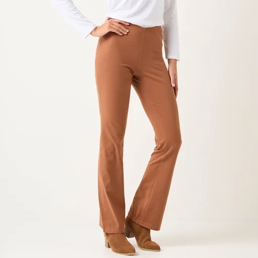 Colanți tip bootcut cu talie elastică