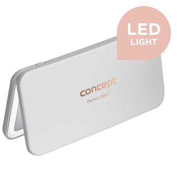 Concept Oglindă cosmetică de buzunar cu iluminare LED albă KZ2010