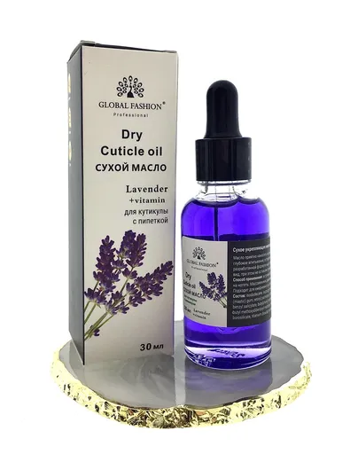 Ulei de cuticule uscata cu pipeta cu aroma de lavanda, Global Fashion, 30 ml, TPO Free