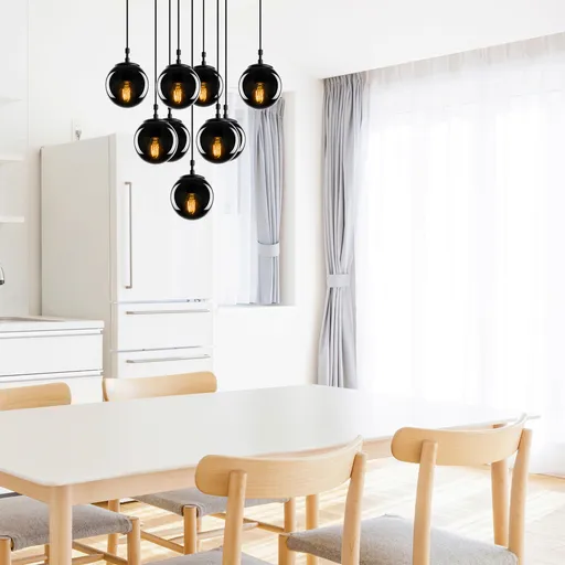 Lustra, Opviq, 584TTM1169, Negru / Fume