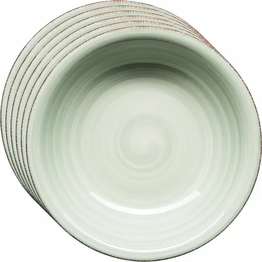 Mäser Set of 6 deep plates Bel Tempo 21,5 cm, green, verde