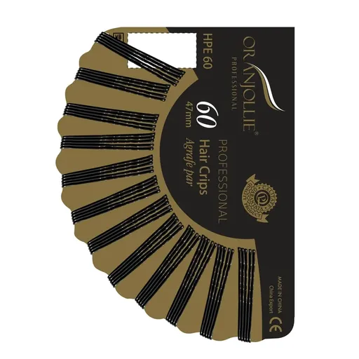 Agrafe Evantai Negre, Oranjollie, 60 buc