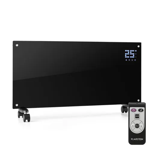Klarstein Bornholm Încălzitor cu convecție 2000W Afișaj LED 2 trepte de încălzire Negru