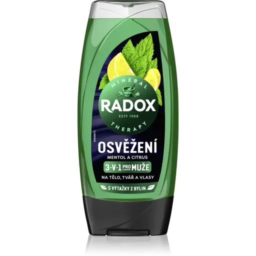 Radox Men Feel Strong gel de dus pentru față, corp și păr 225 ml