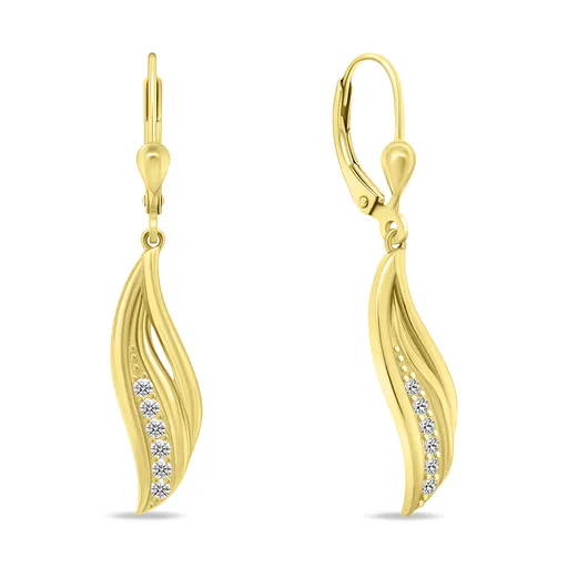 Brilio Silver Cercei eleganți placați cu aur cu zirconi EA274Y