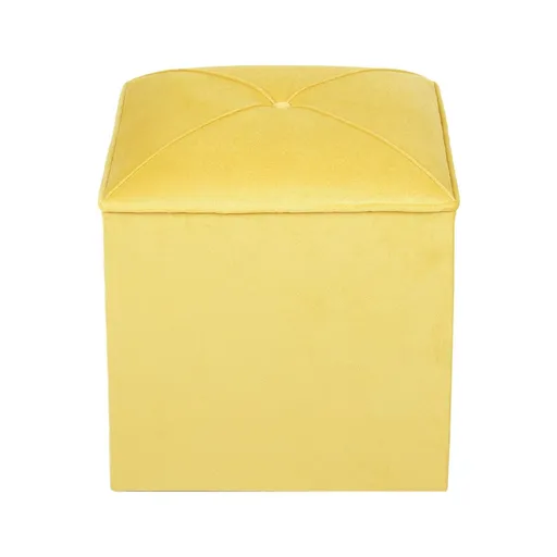 Taburet, Atelier del Sofa, 558ZEN1385, Lemn de brad, Galben mustar