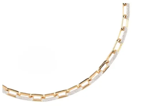 Guess Colier distinctiv placat cu aur cu zirconiu cubic Nuances JSBN04588JWYGT/U 42,5 cm