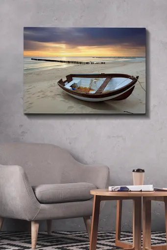 Tablou decorativ, Kanvas Tablo (70 x 100), Cadru: 100% LEMN (grosime: 3 cm), Multicolor